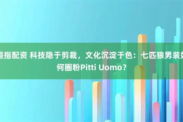 恒指配资 科技隐于剪裁，文化沉淀于色：七匹狼男装如何圈粉Pitti Uomo？